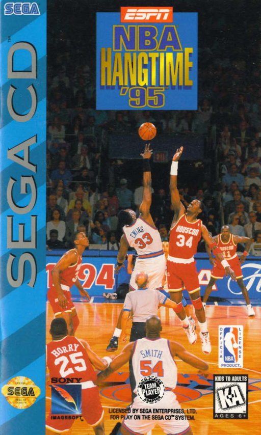 ESPN NBA Hangtime '95 (USA) Sega CD Game Cover